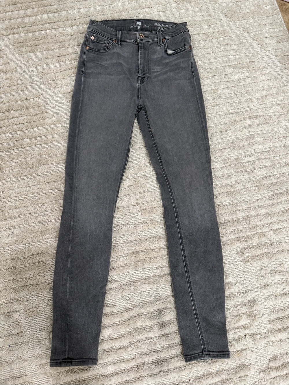 7 For All Mankind Skinny Jeans - Charcoal